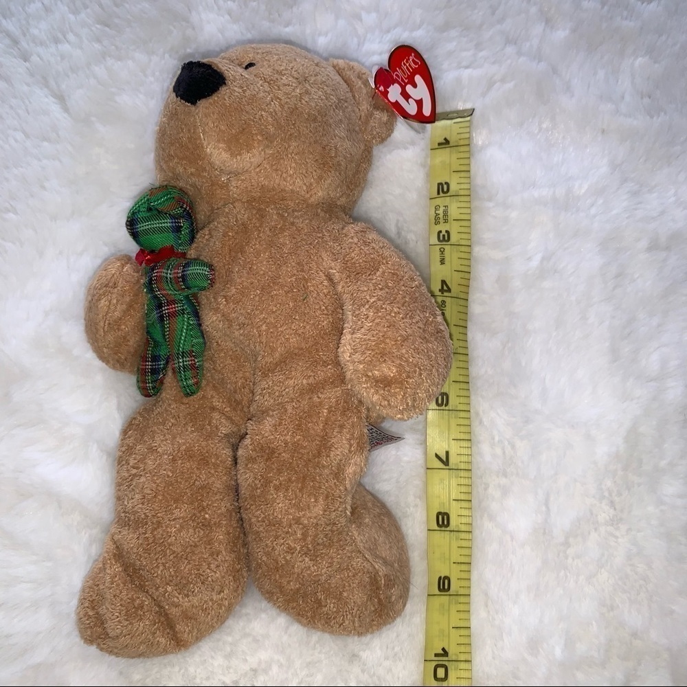 Beary Merry TY Pluffies Holiday Bear with Tag - Picture 9 of 9
